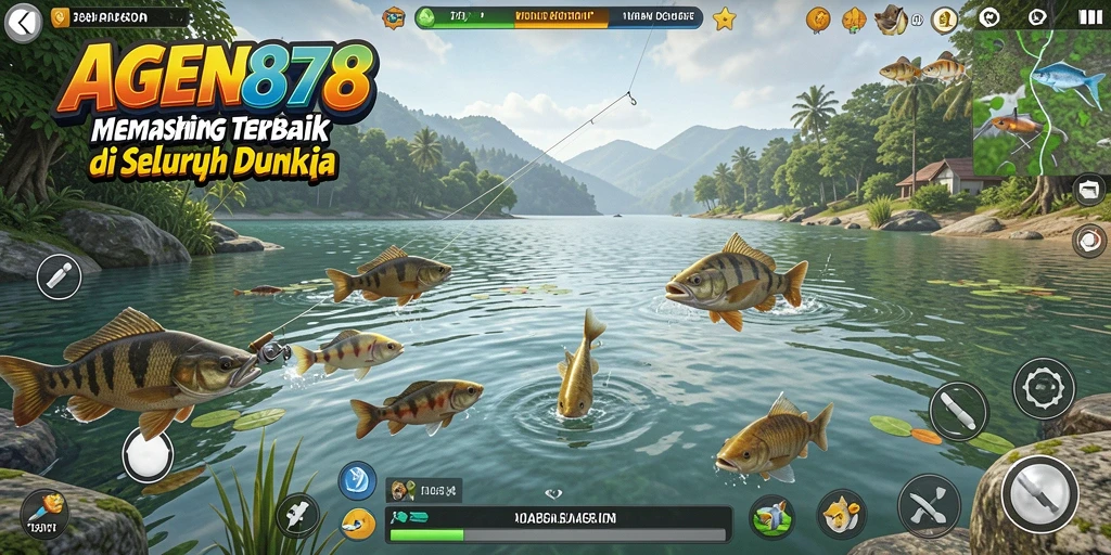 Tampilan gameplay AGEN878 yang menarik dengan aktivitas memancing.