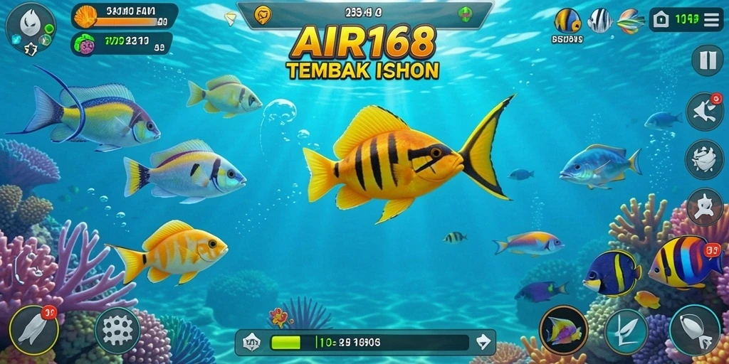 Screenshot gameplay AIR168 menampilkan aksi menembak ikan yang seru.