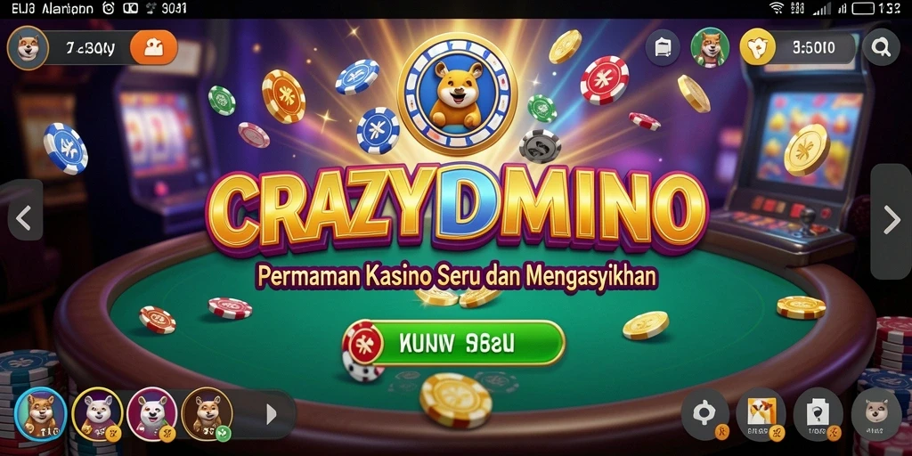 Tampilan permainan Kasino yang seru dan mendebarkan di CRAZYDOMINO.