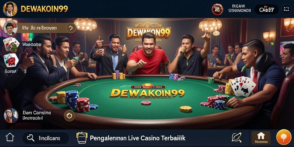Tampilan menarik dari gameplay DEWAKOIN99 dalam Live Casino.