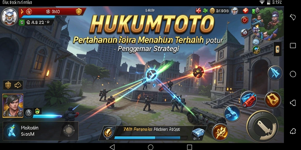 Tangkapan layar gameplay HUKUMTOTO yang mendebarkan dengan menara yang sedang dibangun.