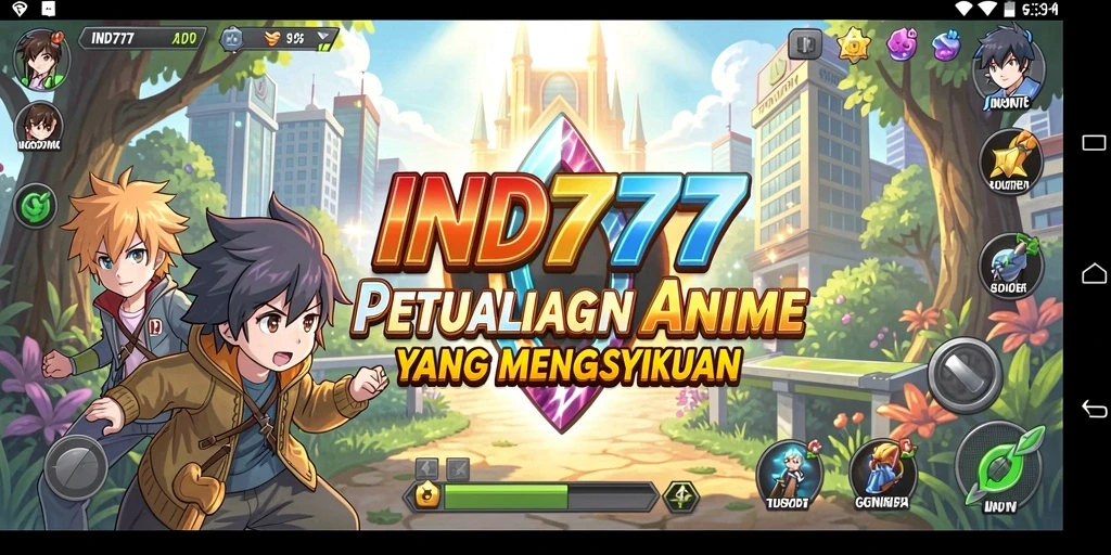Screenshot permainan IND777 menampilkan aksi seru karakter Anime.