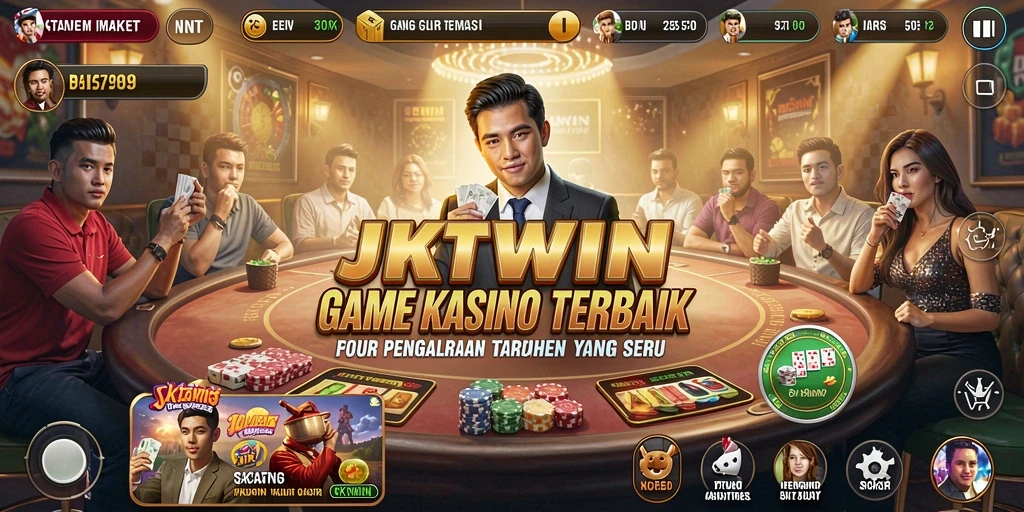 Tampilan gameplay mendebarkan di aplikasi JKTWIN dengan berbagai pilihan permainan Kasino.