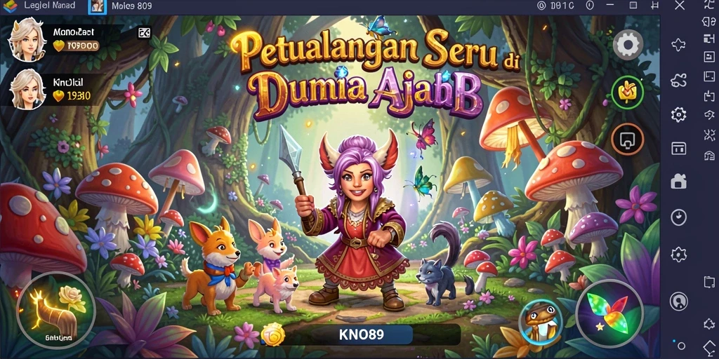 Tampilan gameplay KNO89 dengan aksi petualangan yang mendebarkan.