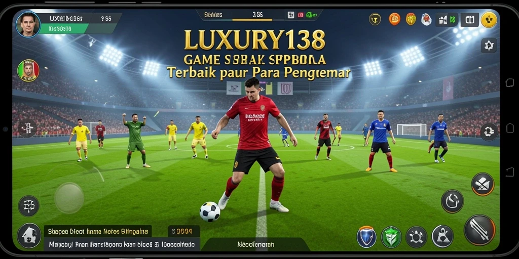 Tampilan gameplay menarik di LUXURY138 dengan grafis sepak bola yang memukau.