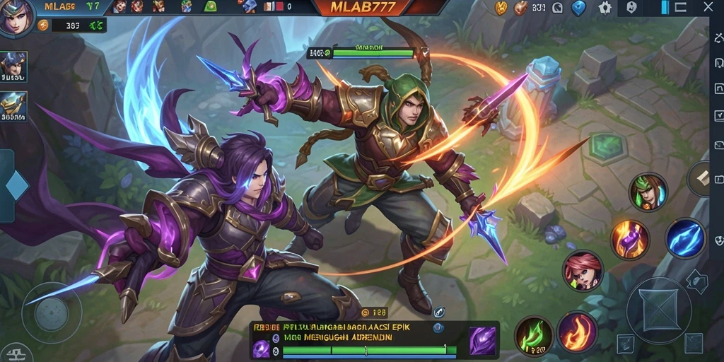 Tampilan gameplay seru dengan pertarungan karakter yang menegangkan.