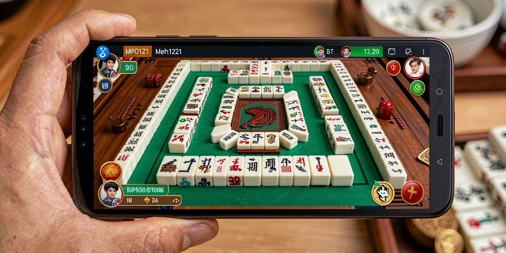 Tampilan gameplay MPO1221 yang menarik dengan grafis Mahjong yang memukau.