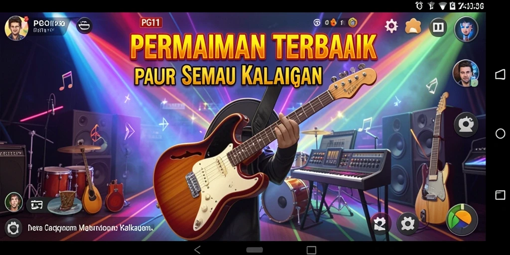 Screenshot PG11 menunjukkan gameplay intens dengan musik berirama.