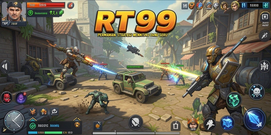 Screenshot menampilkan aksi pertempuran mendebarkan di RT99.