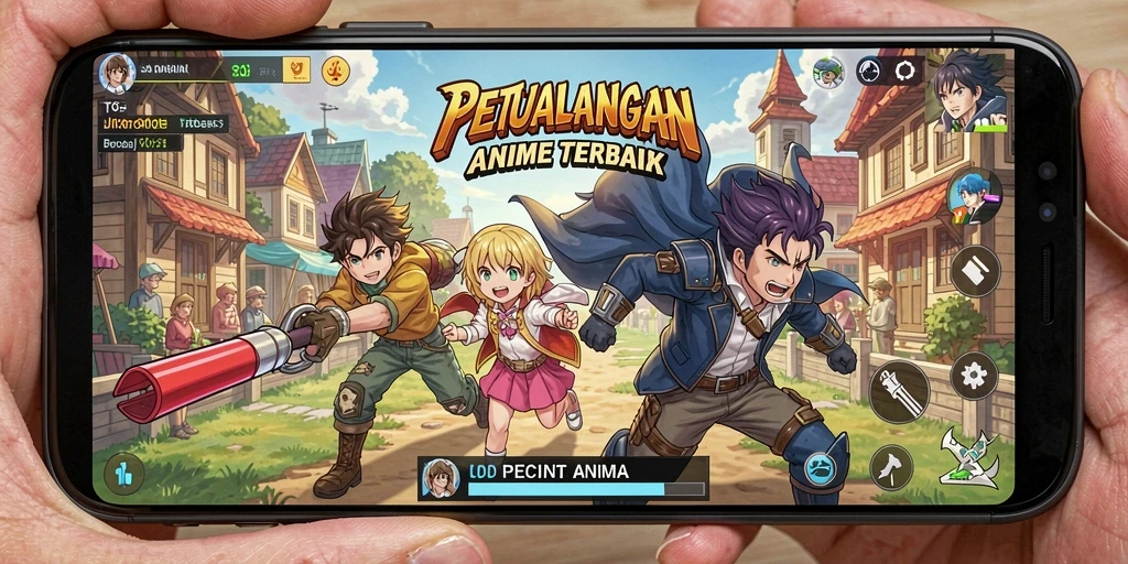Screenshot utama T6 menampilkan aksi seru dalam pertempuran anime.
